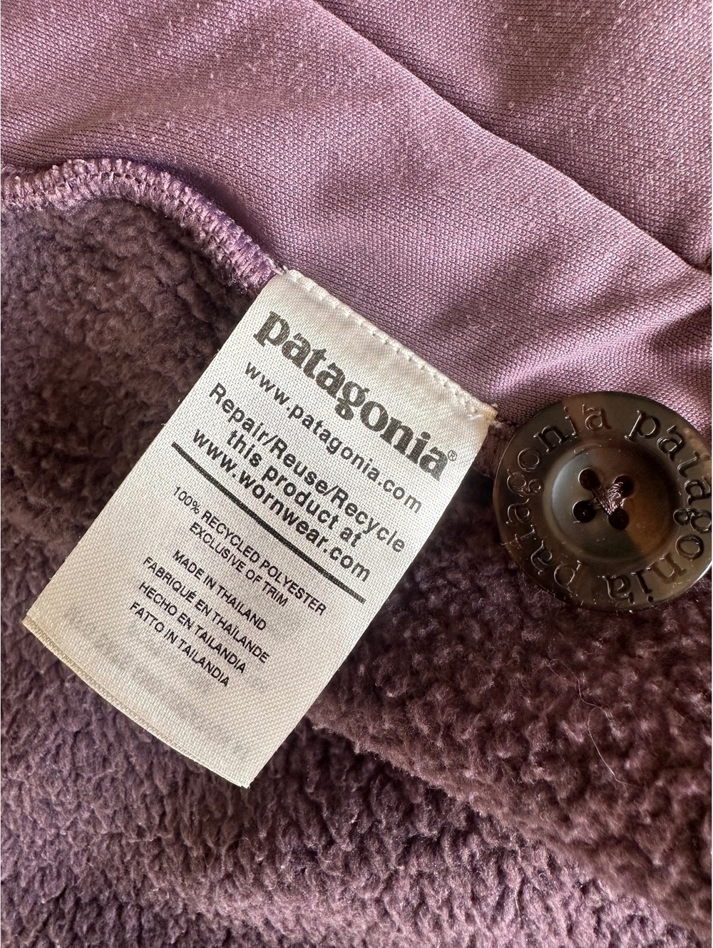 Patagonia Better Sweater Coat Hooded in Light Balsamic Purple Women’s Medium - Picture 9 of 14